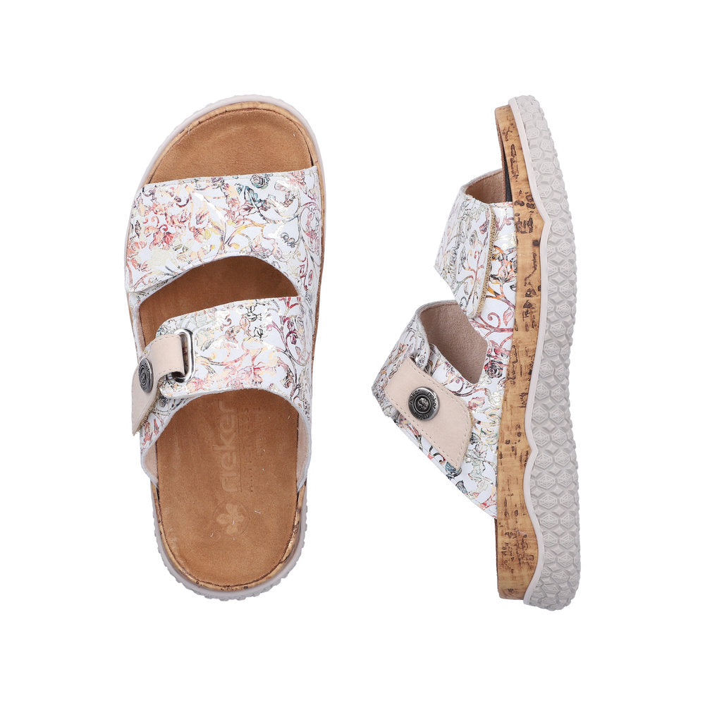 Rieker Birgit V0300-90 Metallic Wide Sandals