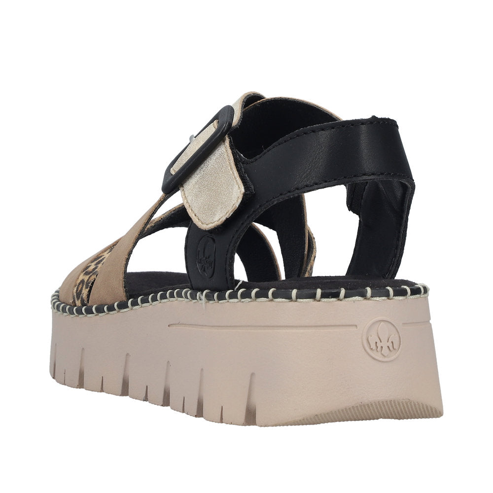 Rieker Regina V1063-90 Metallic Sandals