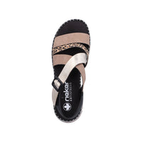 Rieker Regina V1063-90 Metallic Sandals