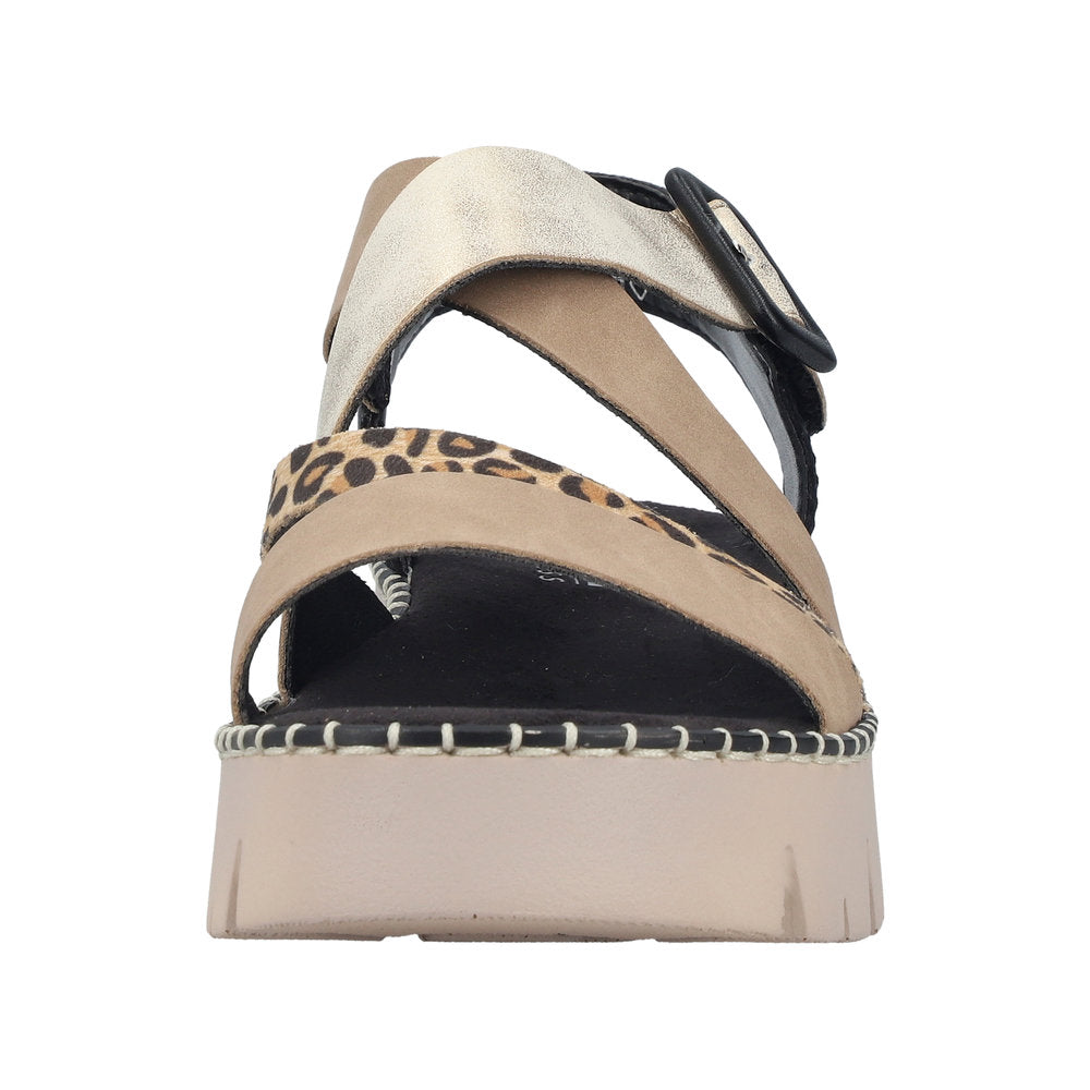Rieker Regina V1063-90 Metallic Sandals