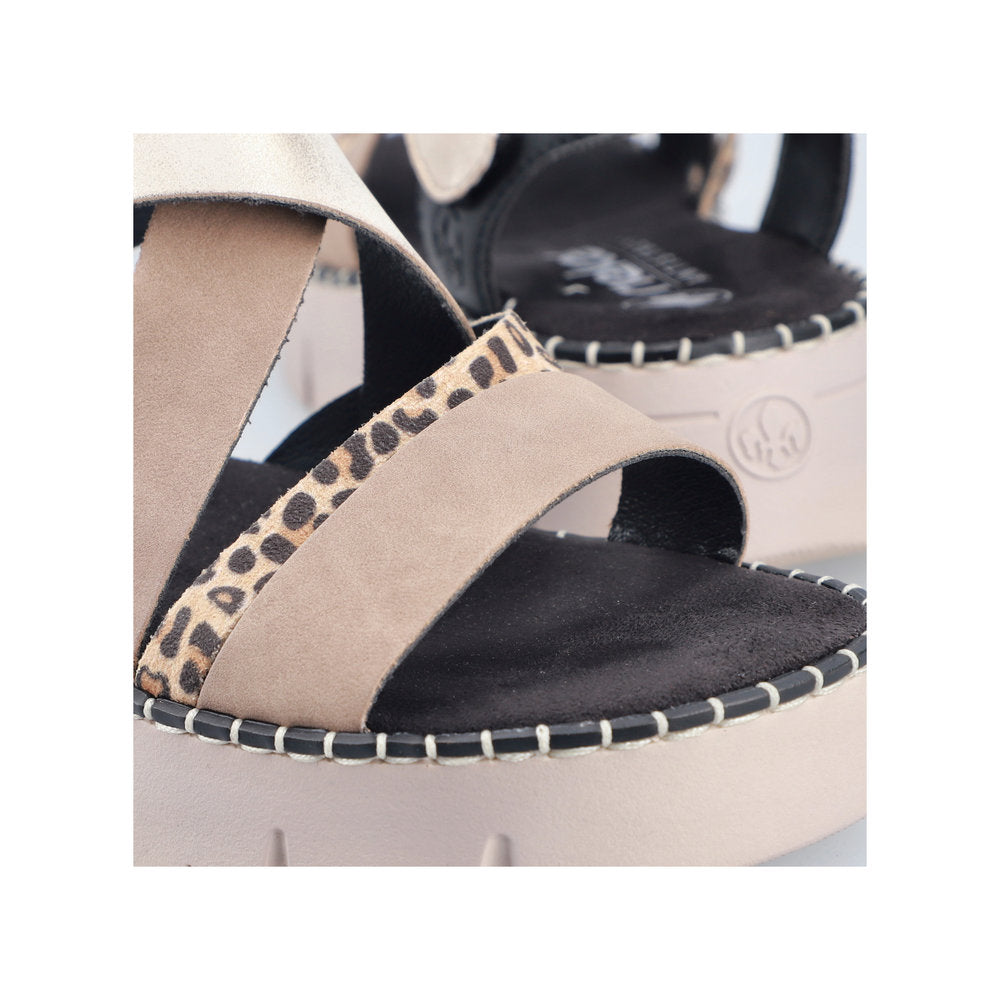 Rieker Regina V1063-90 Metallic Sandals