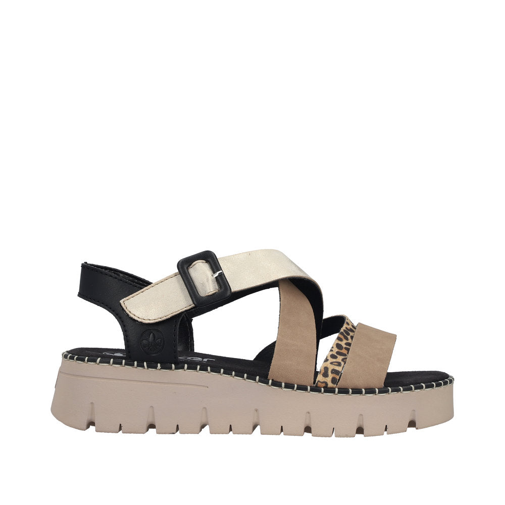 Rieker Regina V1063-90 Metallic Sandals