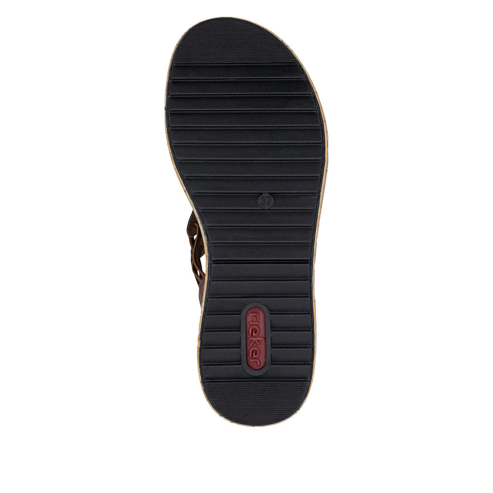 Rieker Lisa V1765-24 Brown Wide Sandals