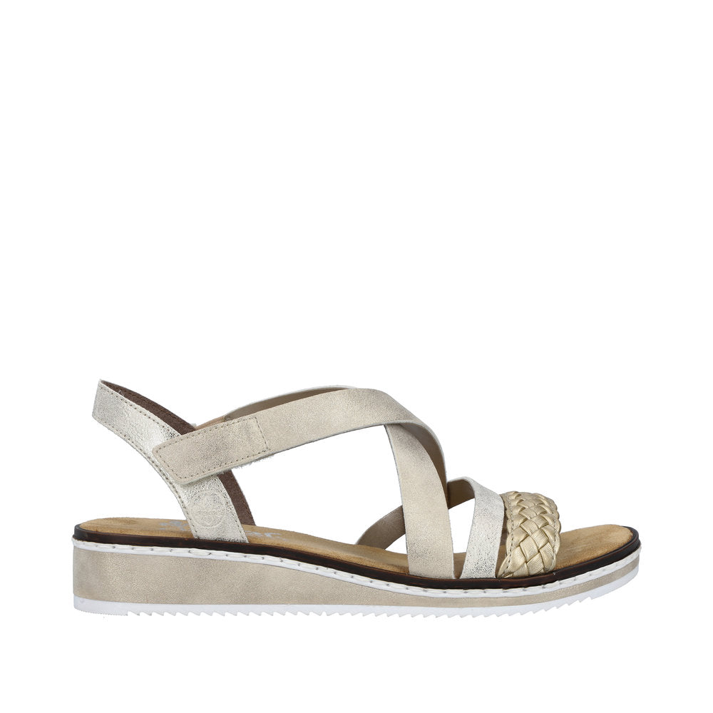 Rieker V3663-90 Gold Sandals
