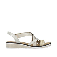 Rieker Lindsey V3663-90 Metallic Sandals