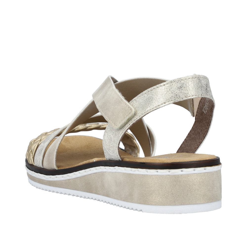 Rieker Lindsey V3663-90 Metallic Sandals