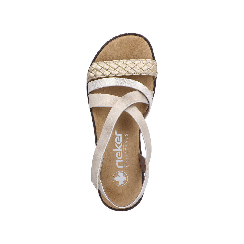 Rieker Lindsey V3663-90 Metallic Sandals