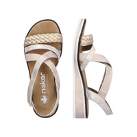 Rieker Lindsey V3663-90 Metallic Sandals