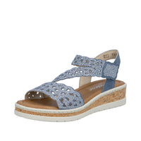 Rieker Lisa V4150-14 Navy Wide Sandals