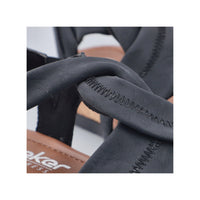 Rieker Lisa V4161-00 Black Wide Sandals