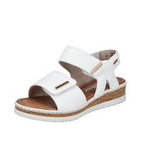 Rieker Lisa V4181-80 White Wide Sandals