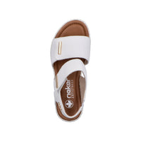 Rieker Lisa V4181-80 White Wide Sandals