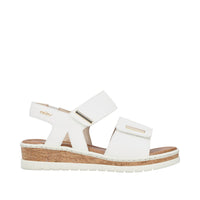Rieker Lisa V4181-80 White Wide Sandals