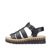 Rieker V7904-00 Black Sandals