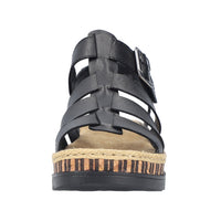 Rieker V7904-00 Black Sandals