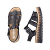 Rieker V7904-00 Black Sandals