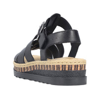 Rieker Regina V7904-00 Black Sandals