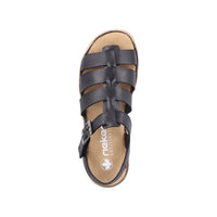 Rieker Regina V7904-00 Black Sandals