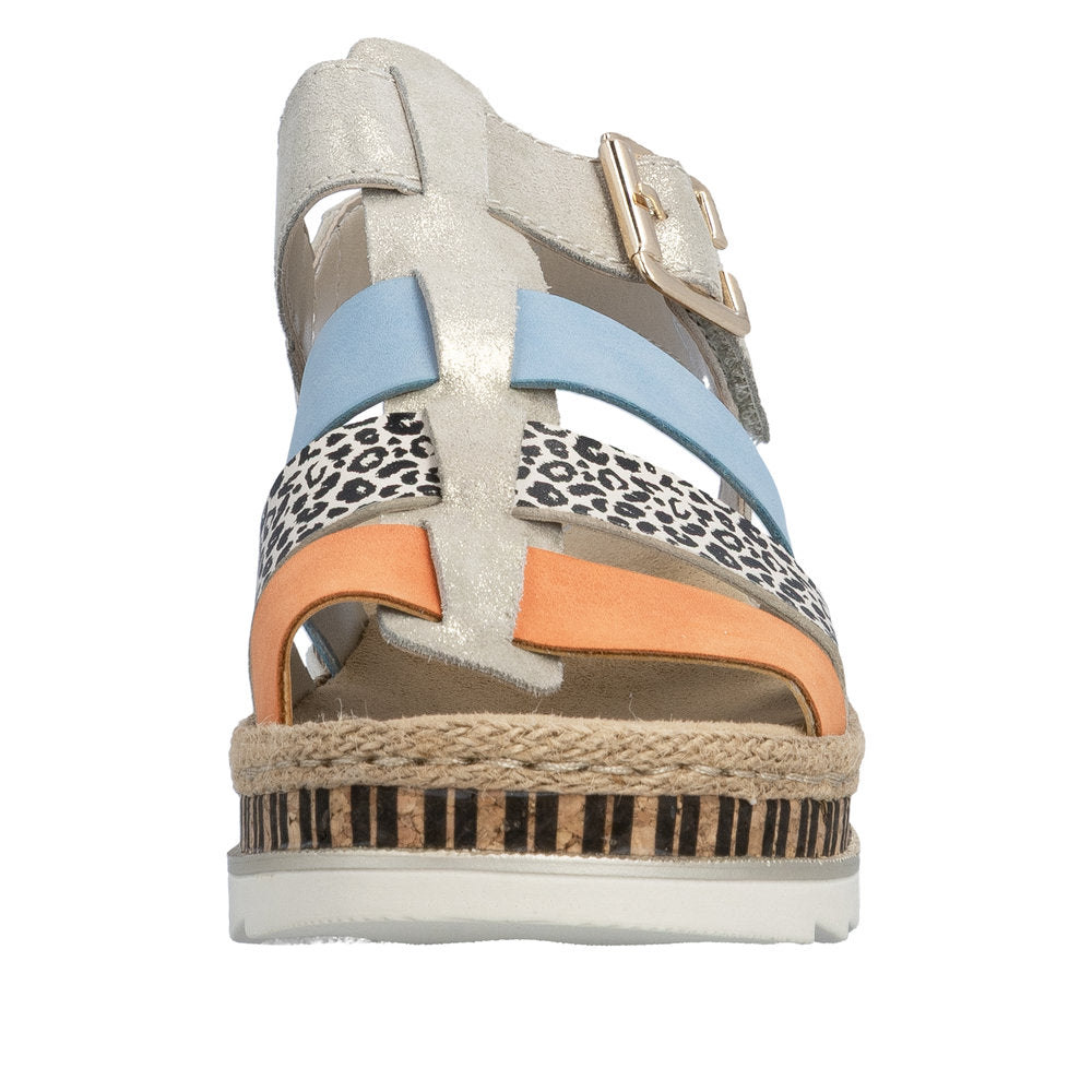 Rieker Regina V7904-90 Metallic Sandals