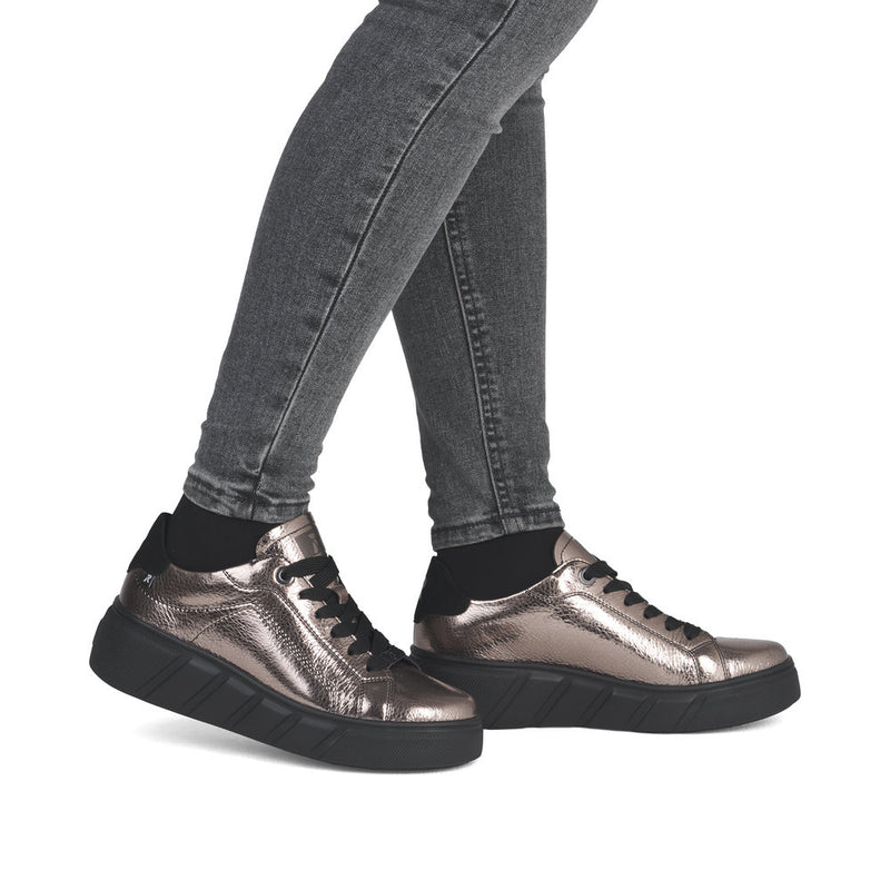 Rieker W2601-91 Womens Metallic Shoes