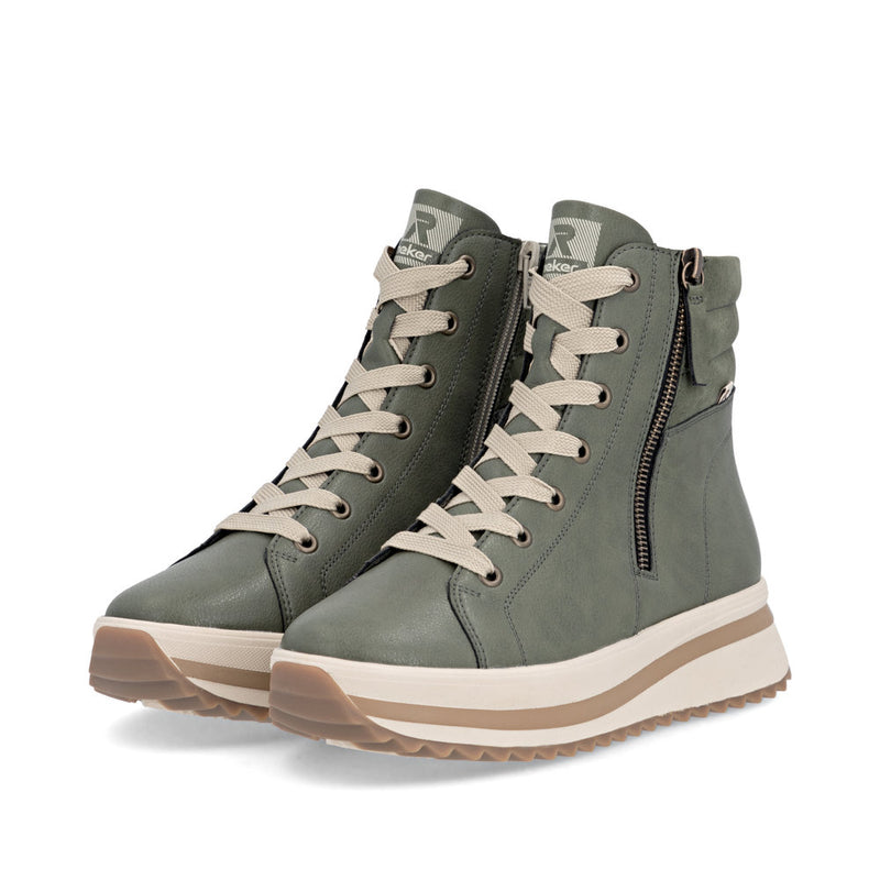 Rieker W3870-24 Womens Green Boots