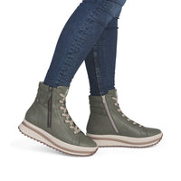 Rieker W3870-24 Womens Green Boots