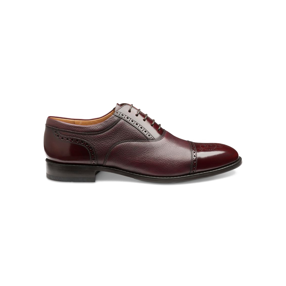 Loake Woodstock Burgundy Grain/Polished Leather Shoes