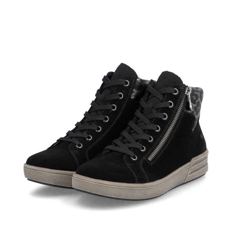 Rieker X0709-00 Womens Black Boots