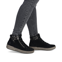 Rieker X0709-00 Womens Black Boots