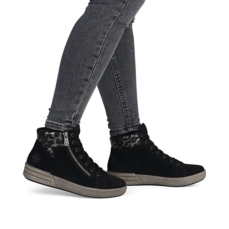 Rieker X0709-00 Womens Black Boots