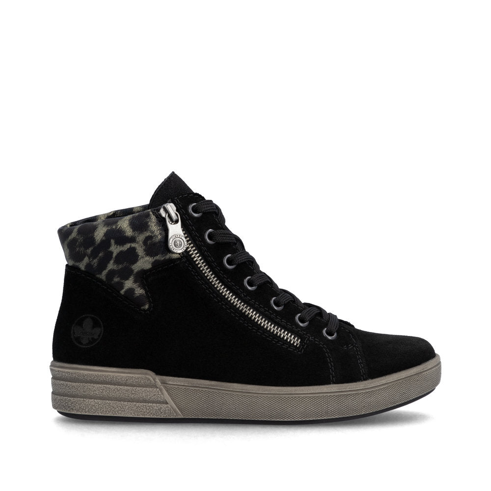 Rieker X0709-00 Womens Black Boots