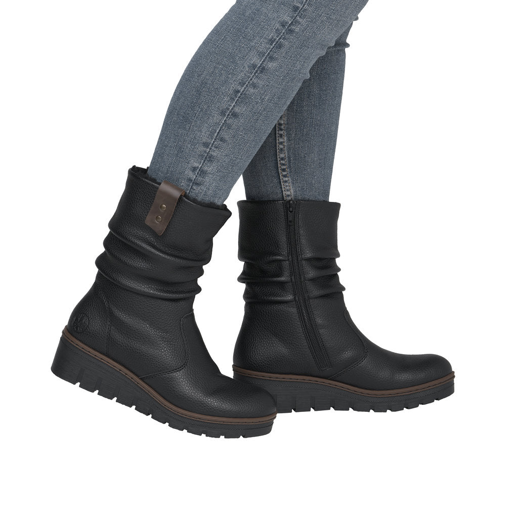 Rieker Prisca X9155-00 Black Boots