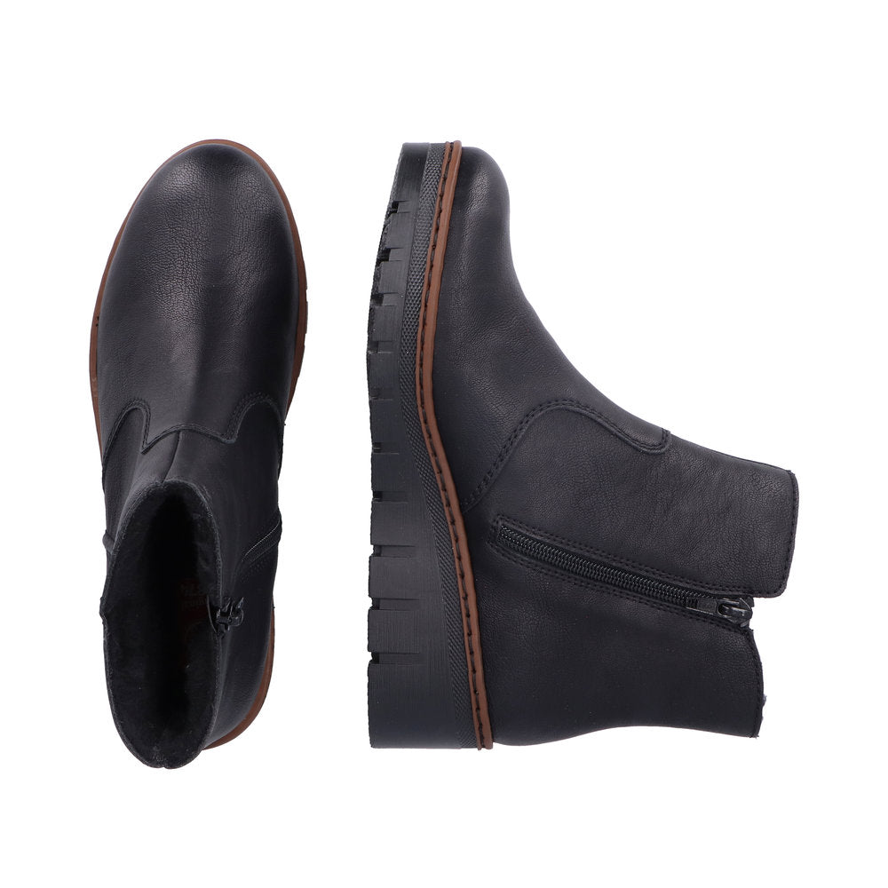 Rieker X9165-00 Womens Black Boots