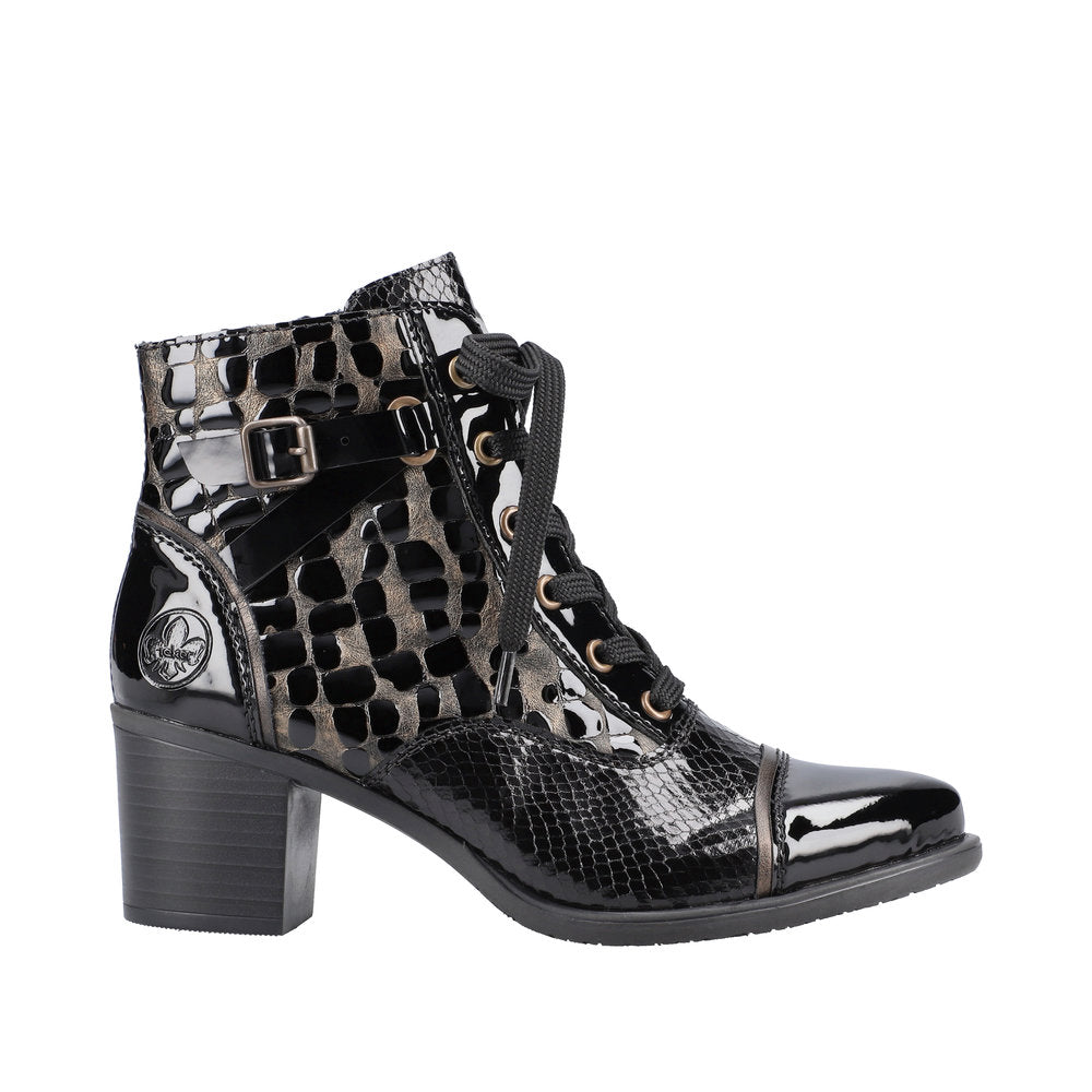 Rieker Y2032-00 Schwarz/Antic/Bronze Boots