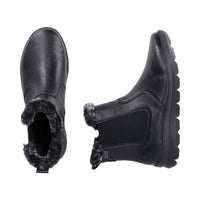 Rieker Z0061-00 Womens Black Boots