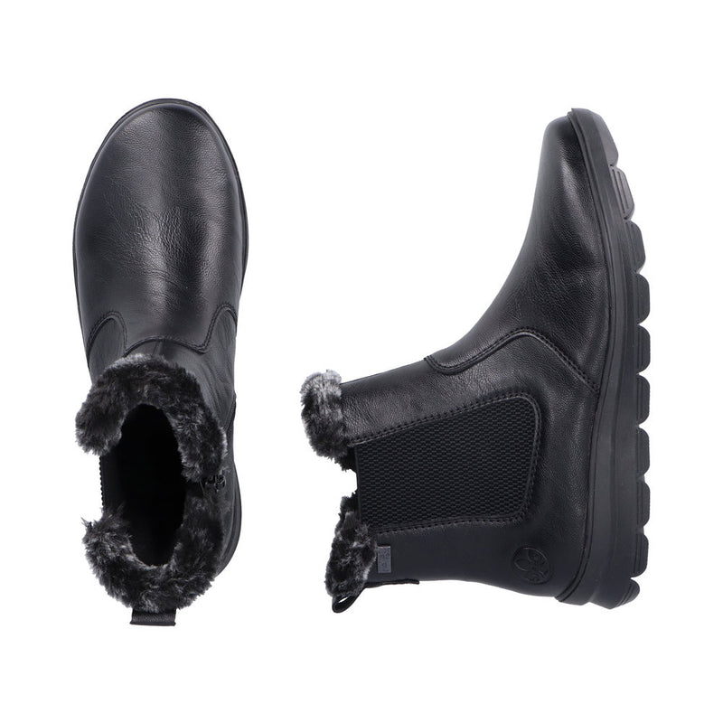 Rieker Z0061-00 Womens Black Boots